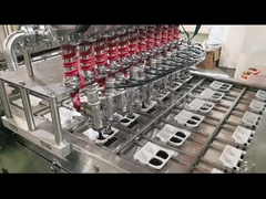 Máquina de corte de bandejas de blocos de curry, de preenchimento e vedação de linhas pontilhadas