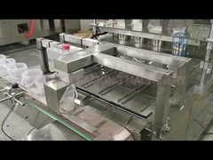 Máquina de preenchimento e vedação de copos de medida de baldes de plástico de pipoca, com tampa