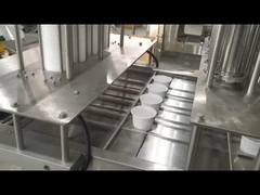 Sistema de controlo PLC Máquina de vedação automática de bandejas de prata para recipientes de alimentos de mingau