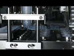 Máquina linear de enchimento e vedação de copos de cereais para cobertura de aveia