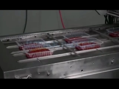Máquina automática de vedação de bandeja de alimentos congelados para filme de rolo recipiente de frango de churrasco