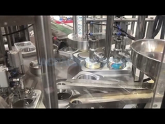 Rotary Ice Cream Cup Filling Sealing Machine Colher de alimentação com tampa
