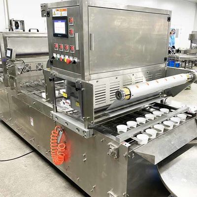 30 a 50 bandejas/min Máquina de embalagem de bandejas de gás para alimentos para animais de estimação