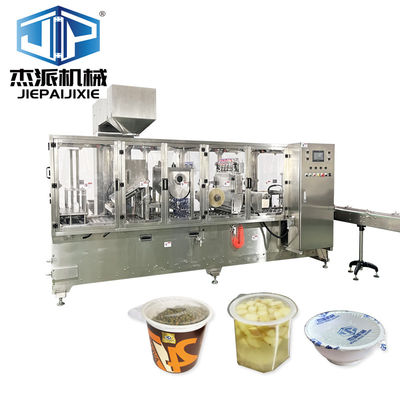 50-95mm Tamanho Utilização Yogurt Cup Filling Sealing Machine PLC