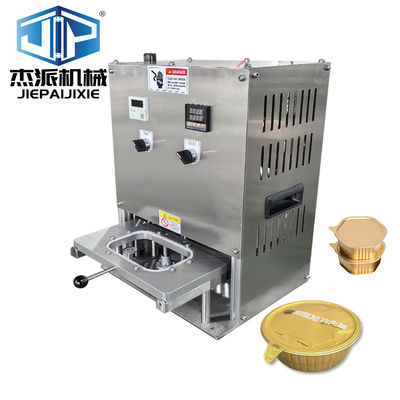 Máquina automática de vedação de bandeja de papel de alumínio para alimentos