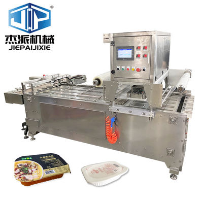 Máquina de vedação automática de embalagem de bandeja de papel alumínio / PP Tecnologia avançada para centro de distribuição de alimentos