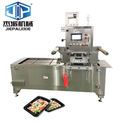 Máquina de vedação automática de embalagens de pele de bandeja para embalagens de macarrão frito Forma de embalagem bandeja/sopa/contenedor Faixa aplicada 2100×900×1700mm